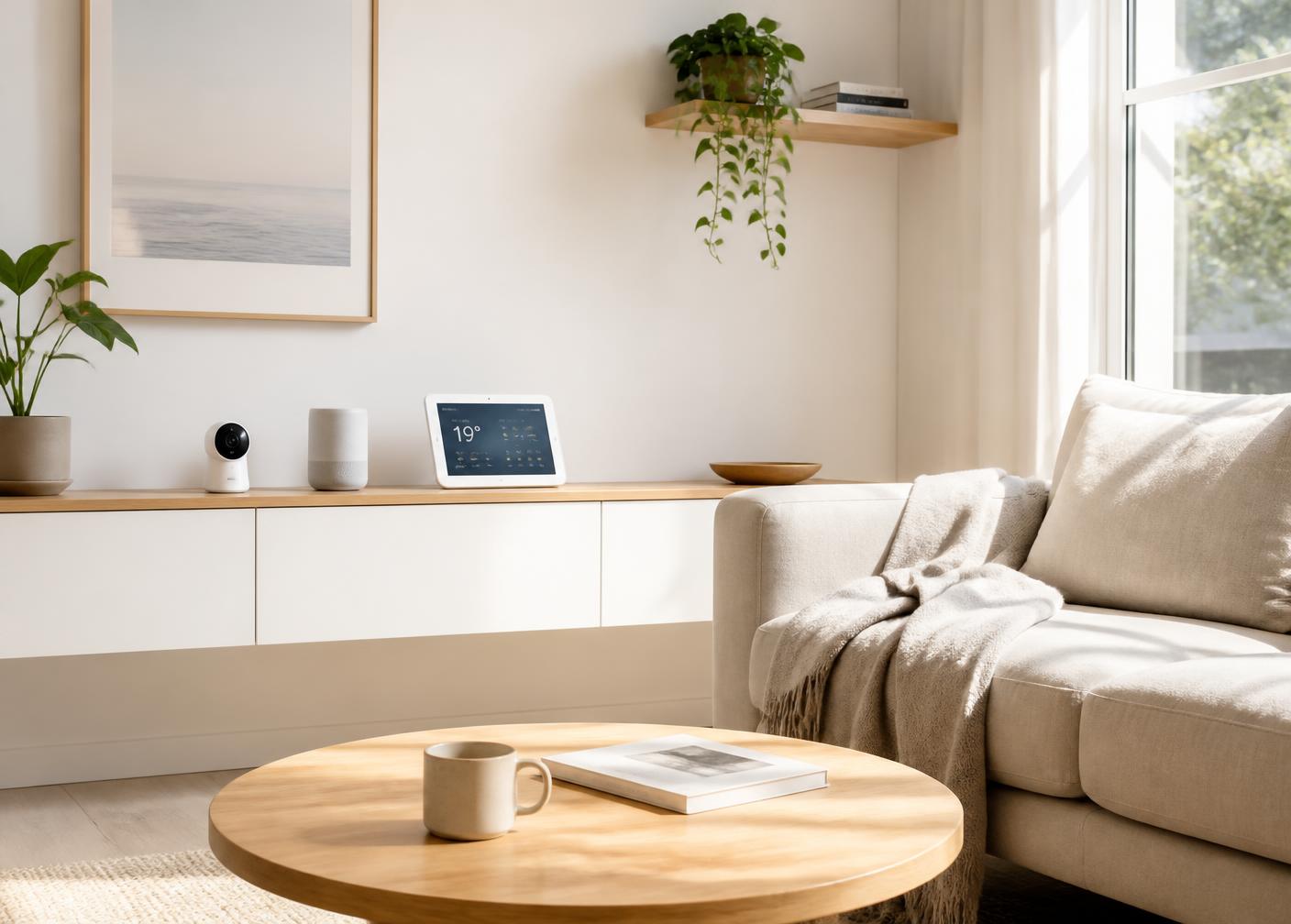 Intérieur lumineux et minimaliste équipé de produits Luxyvora